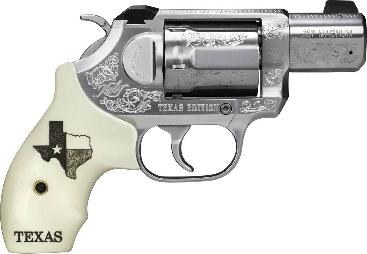 Kimber K6s Texas Edition .357 Mag, 2" SS Barrel, Ivory G10 Texas Motif Grips, 6rd