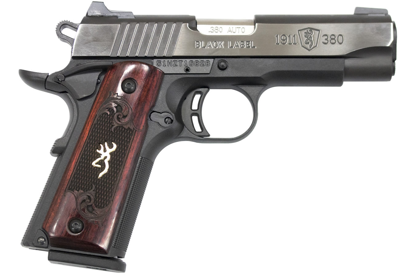 1911-380 Medallion Pro Compact 380 ACP with Checkered Rosewood Grips