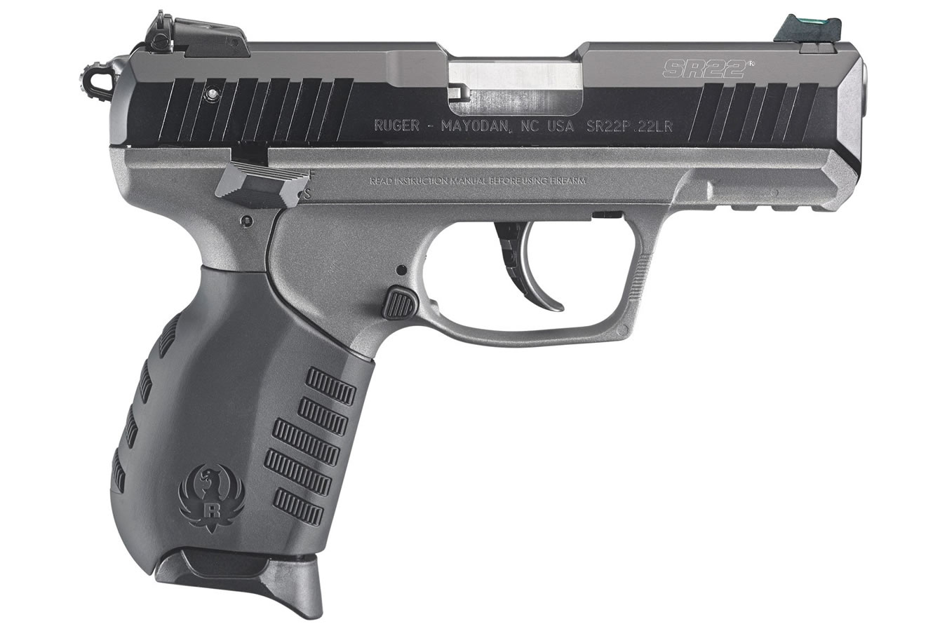 SR22 22LR with Tungsten Cerakote Grip Frame and Fiber Optic Sight