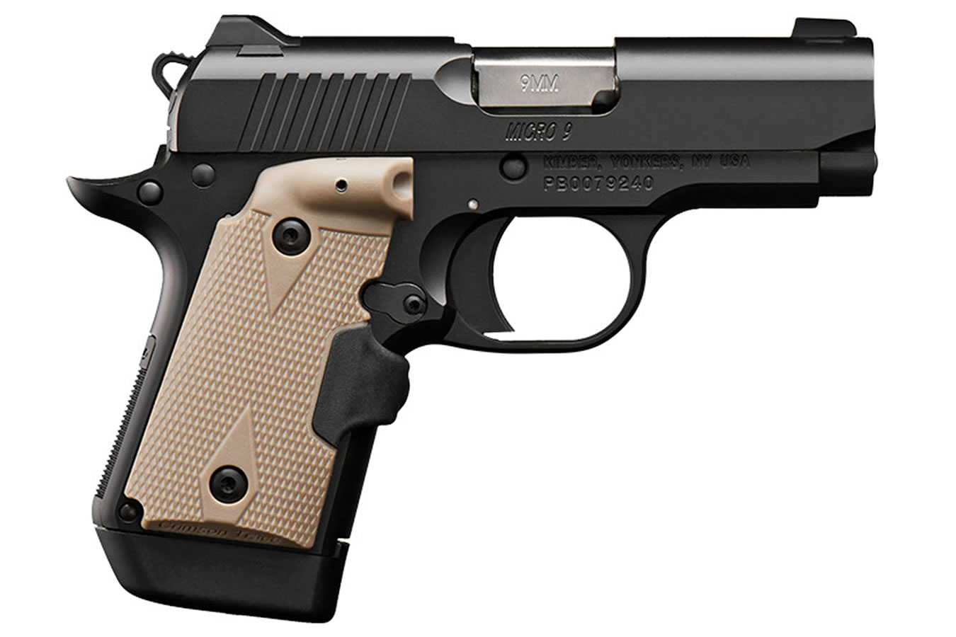 Micro 9 9mm with Desert Tan Crimson Trace Lasergrips