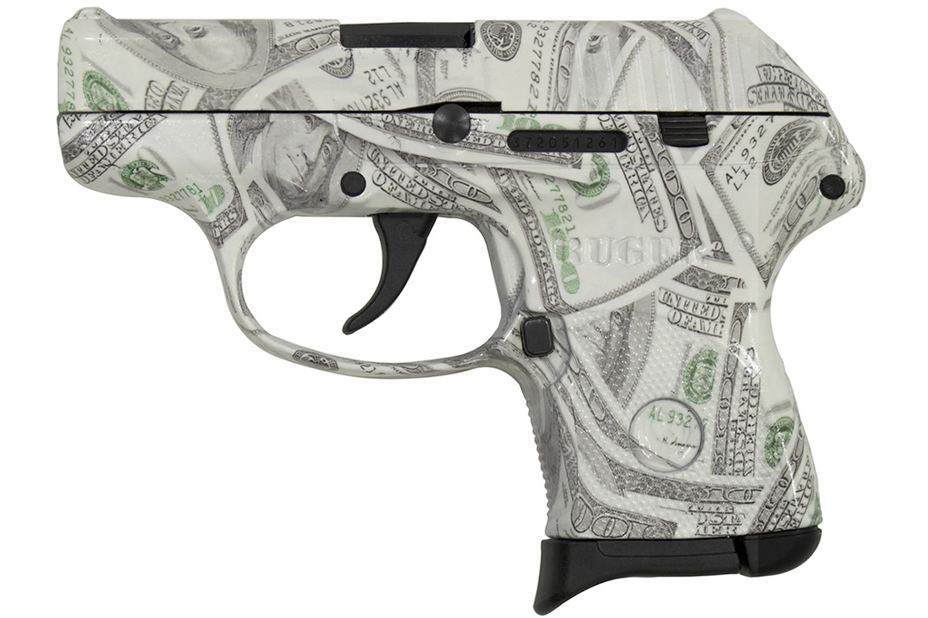 LCP 380 ACP with Hundred Dollar ($100) Bill Glow in the Dark Finish