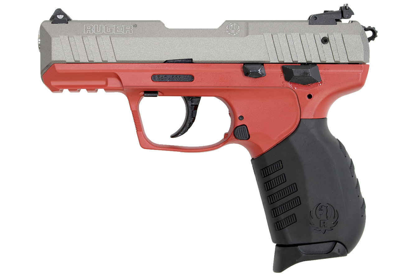 SR22 22LR Rimfire Pistol with Red Frame and Cerakote Gunmetal Gray Slide