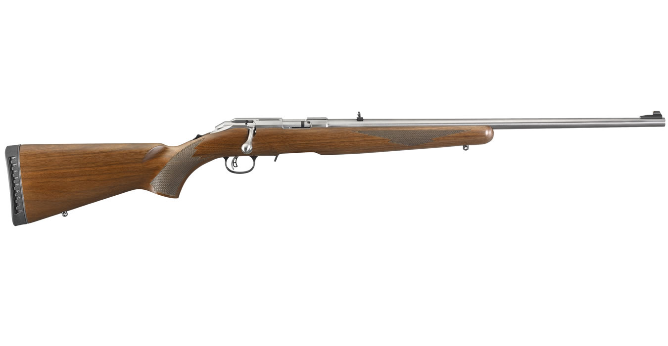American Rimfire Rifle 22 WMR with Stainless Barrel and Wood Stock