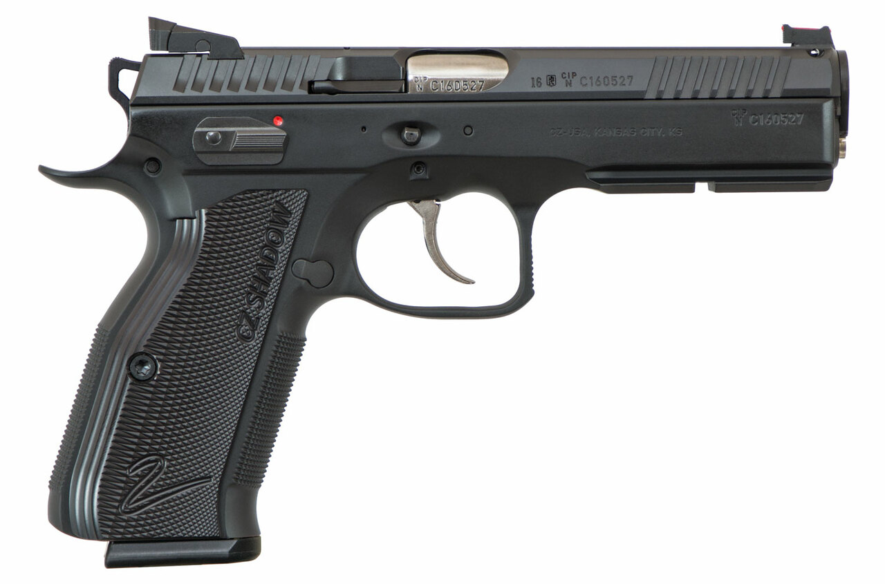 CZ SP-01 AccuShadow 2 9mm, 4.8" Barrel, Black Aluminum Grip, Black Nitride Slide, 17rd