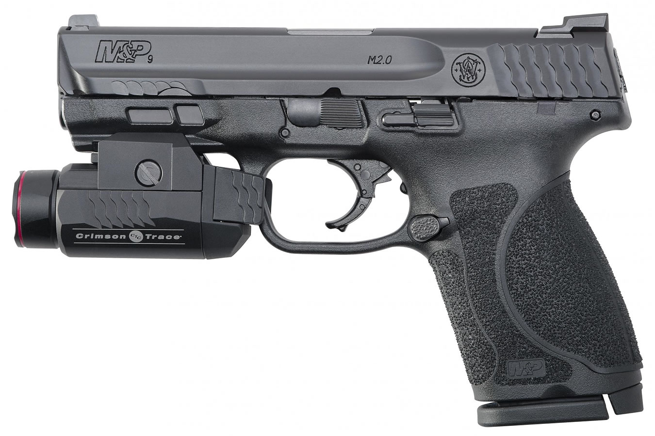 MP9 M2.0 Compact 9mm Pistol with Crimson Trace Rail Master Universal Tactical Light and No Thumb Safety