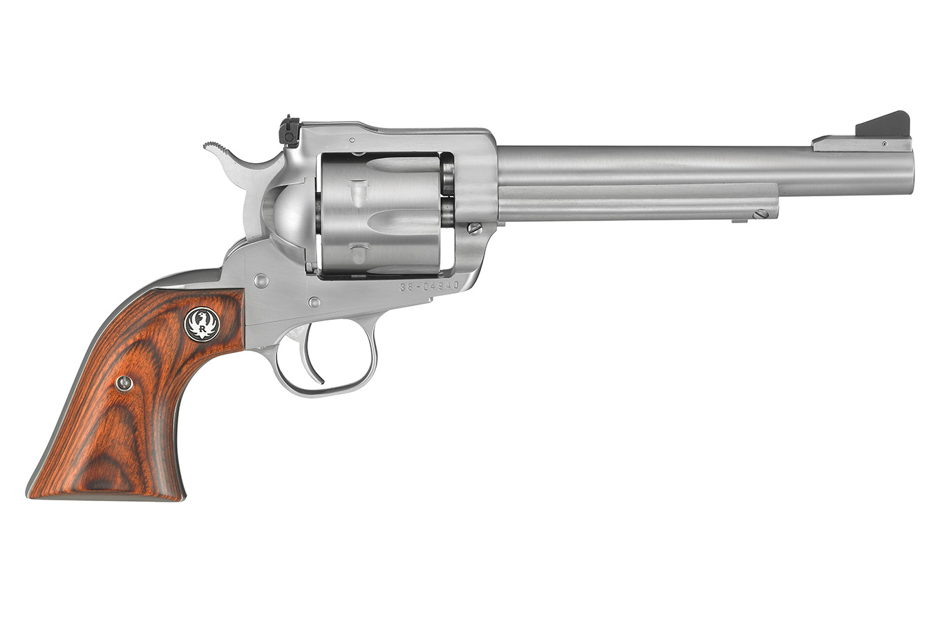 Blackhawk 357 Mag Satin Stainless Revolver with Hardwood Grips