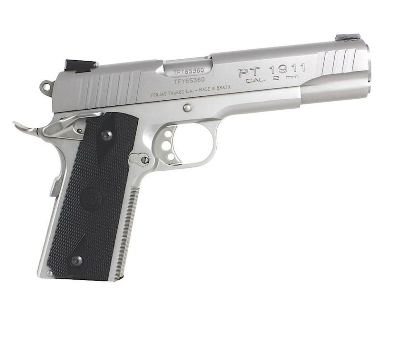 Taurus Model 1911 9MM 5" Barrel SS Finish, Novak Sights, 9 Round Mag