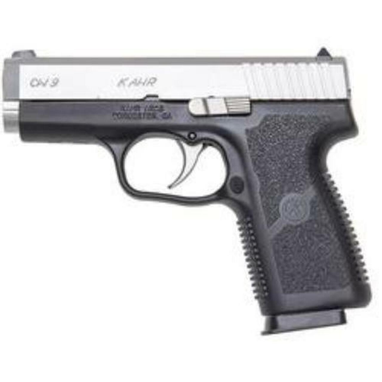 Kahr CW9 9mm, 3.6", 7rd, Night Sights, Polymer Frame, Stainless Steel Finish