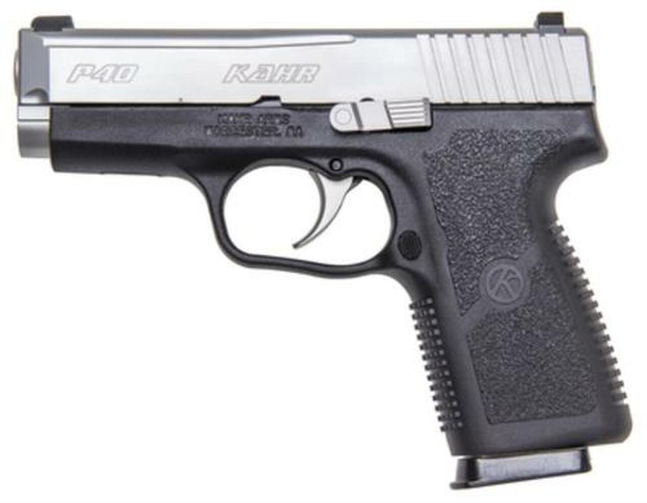 Kahr P40, Black Polymer Frame, Matte SS Slide NS, 3.5" Barrel, 6 Rd Mag