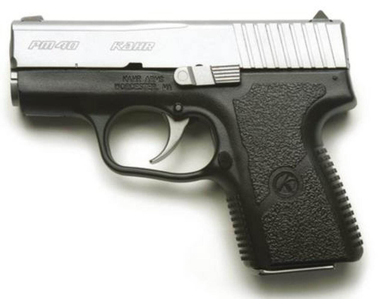 Kahr Arms PM40 Standard DAO 40S&amp;W, 3.1" Barrel, Poly Grip Black Poly Frame/SS Slide, 6rd