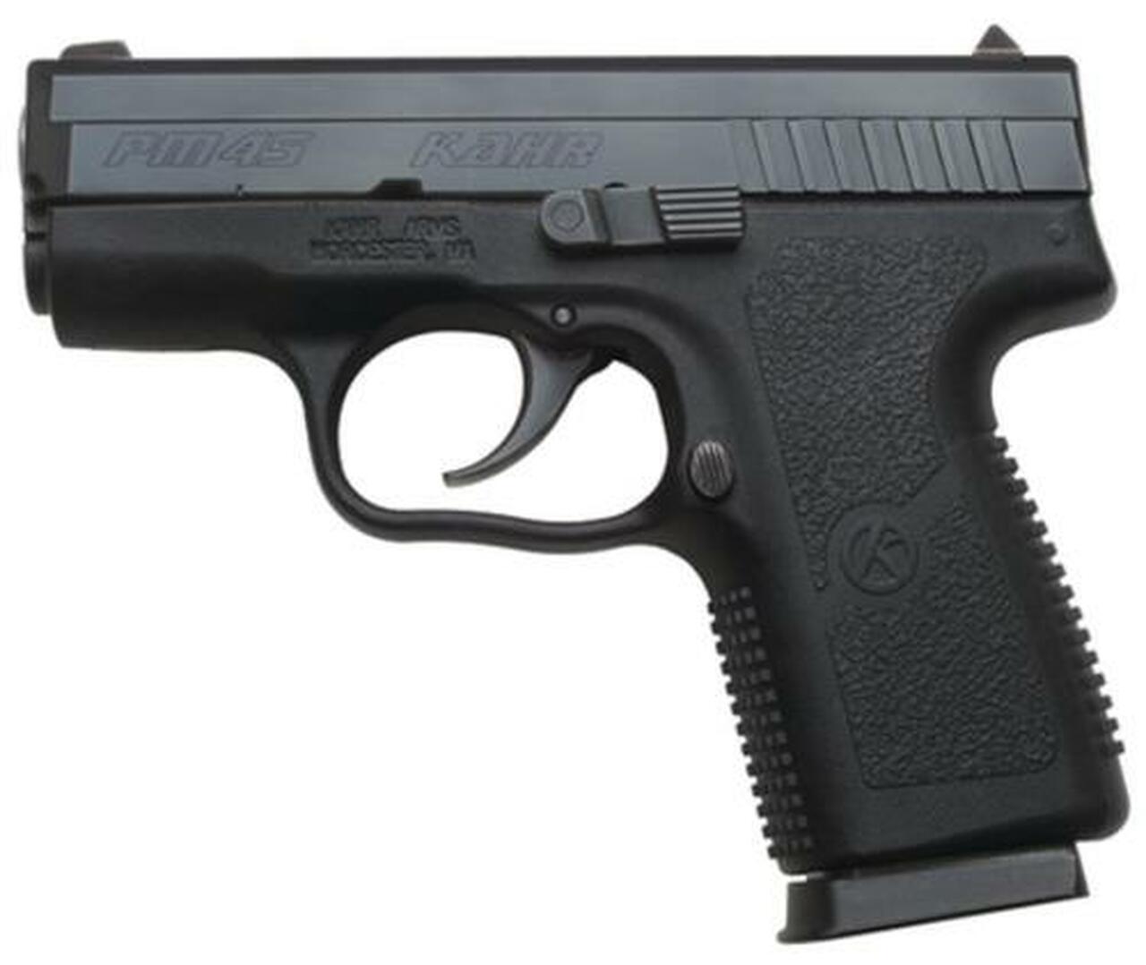 Kahr Arms PM45 45 ACP Double 3.20", Black Polymer Grip/Frame Black Stainless Steel Slide, 5 rd
