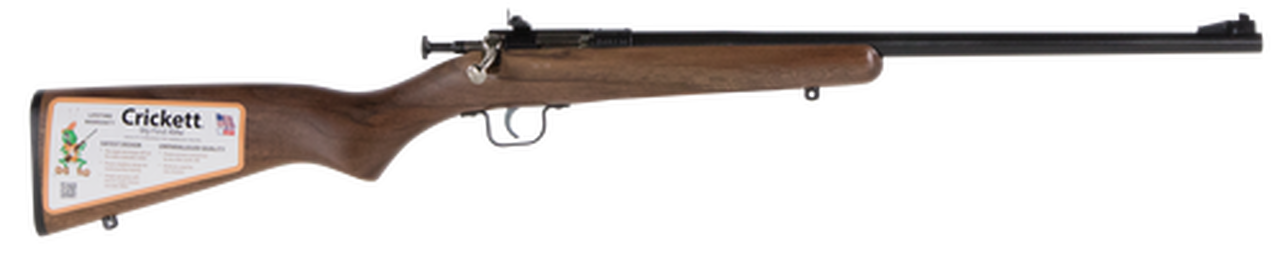 Crickett Single Shot Walnut 22 WMR, 16.125" Barrel, American Walnut Stock, Blued, 1rd