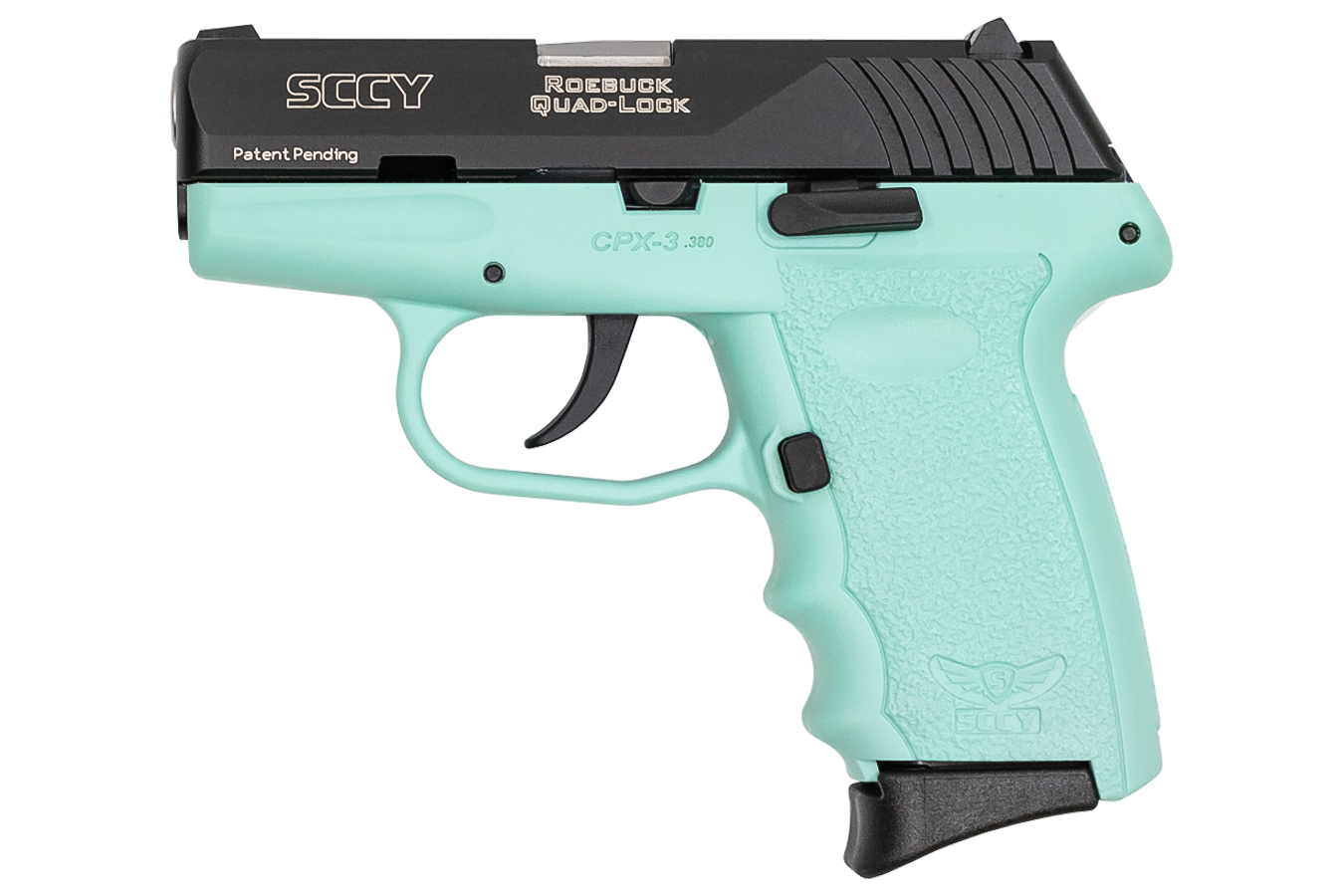 CPX-3 380 ACP Pistol with Aqua Frame and Black Slide
