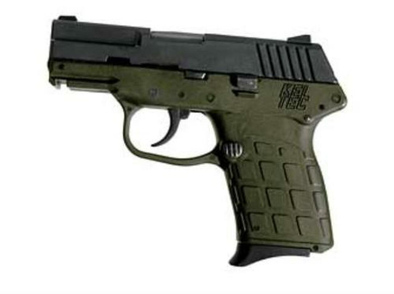 KelTec PF-9 9mm, 3" Barrel, Green Grip, 7 Rd Mag