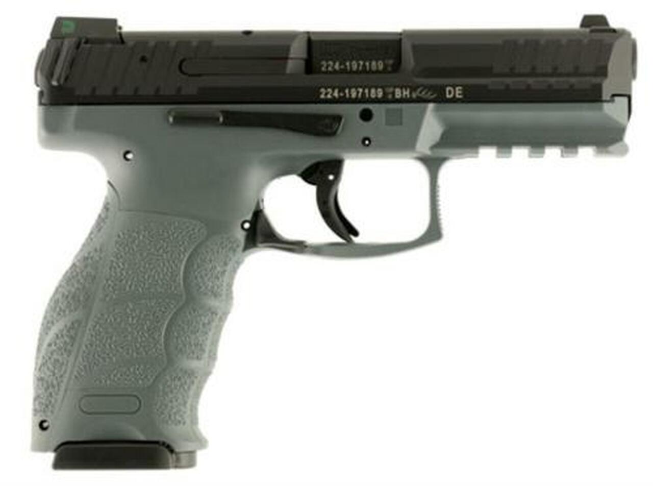 HK VP9, 9mm, 4.09", 10rd, Night Sights, Gray Frame, Black Slide