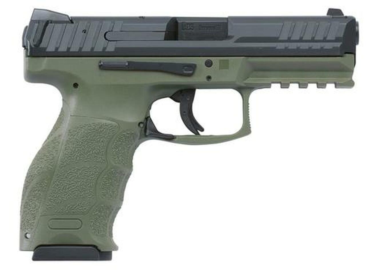 HK VP9 9mm, 4.09" Barrel, 10rd, OD Green Grip, Interchangeable Backstrap
