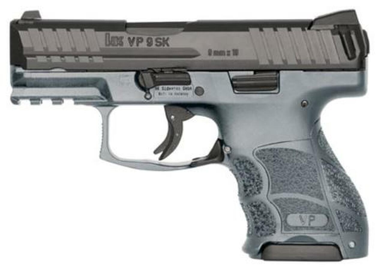 HK VP9SK Subcompact 9mm, 3.39", 10rd, Grey Frame, Black Slide