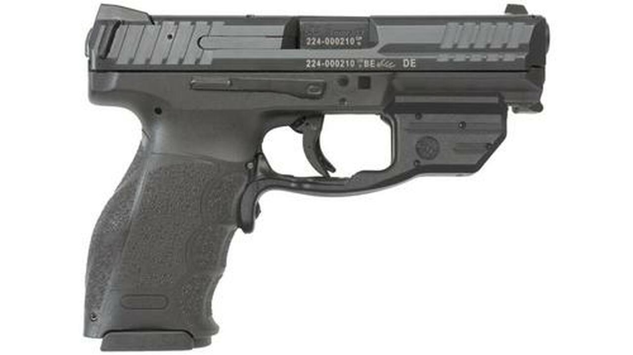 HK VP9 9mm, 4.09", (2) 10rd Mags,, Red Crimson Trace Laserguard