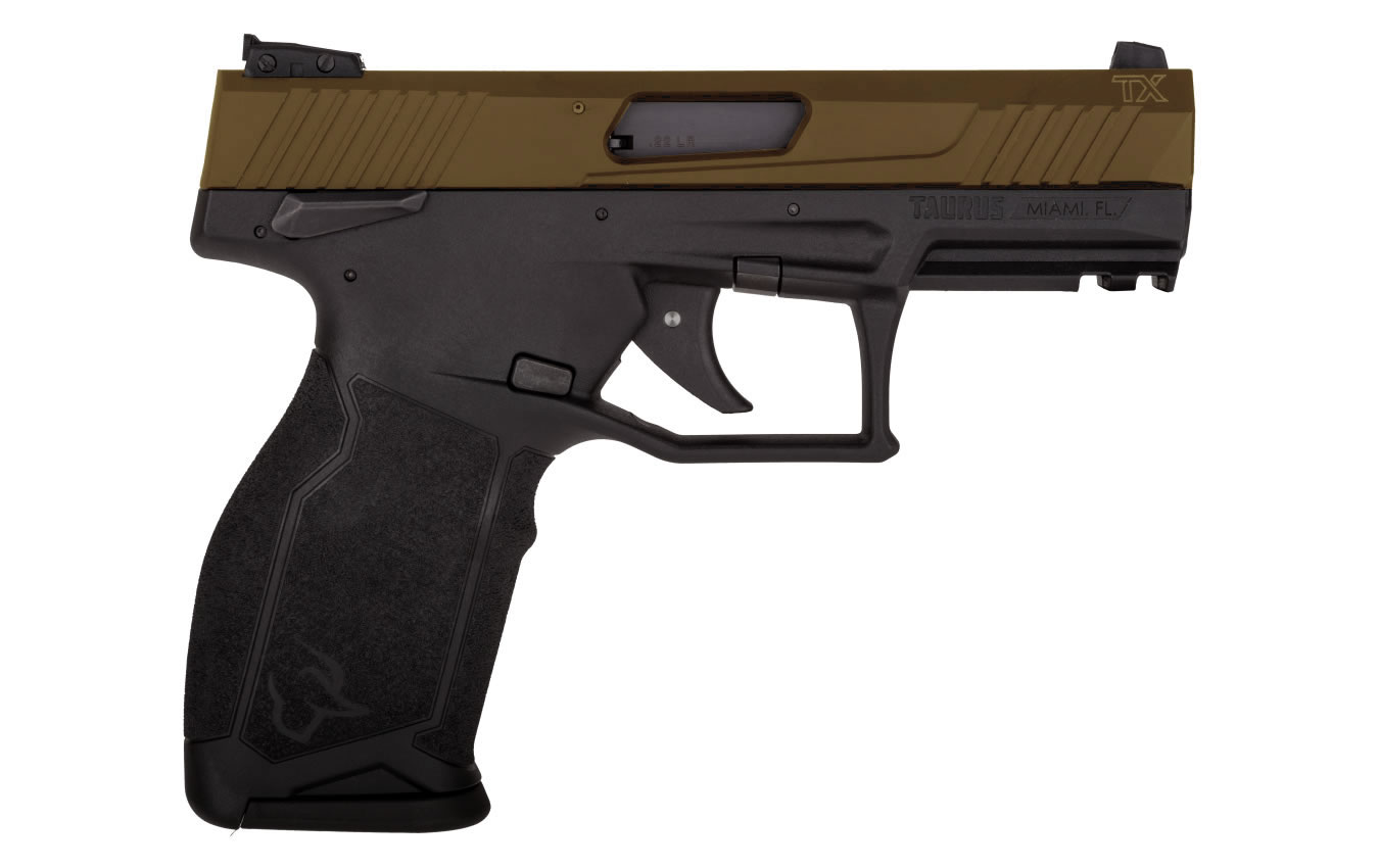 TX22 22LR Rimfire Pistol with Black Frame and Bronze Slide