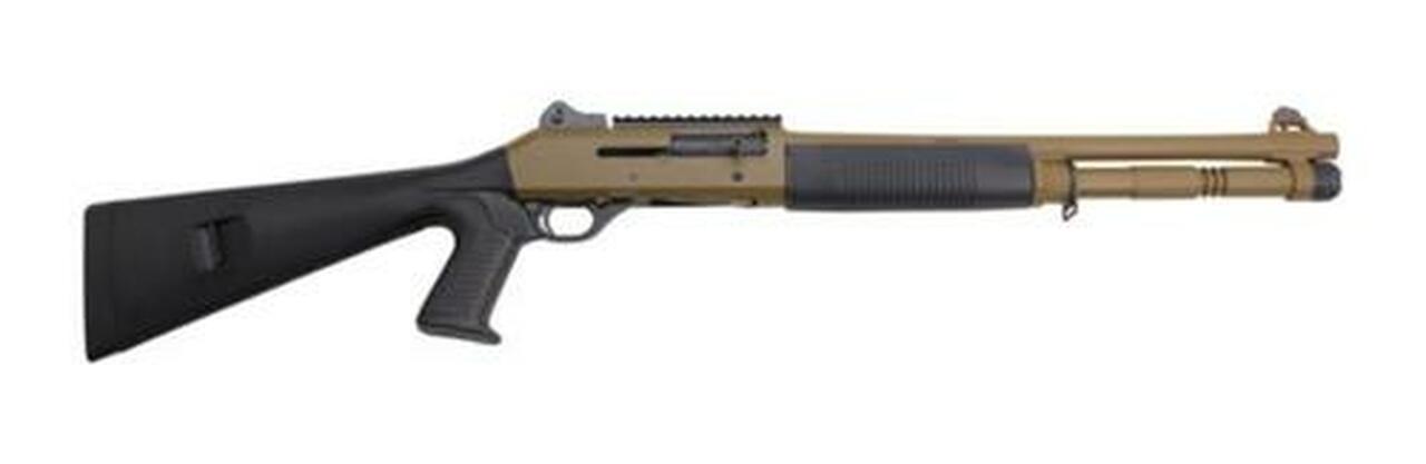 Benelli M4 Tactical Shotgun 12 Ga 18 Federal Standard Field Drab Cerakote Ghost Ring Sights
