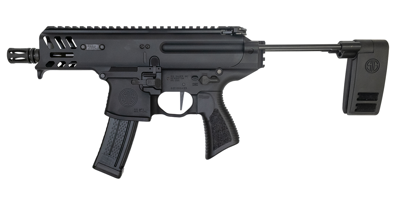 MPX Copperhead K 9mm Pistol with PCB Telescoping Brace and Timney Single Stage T