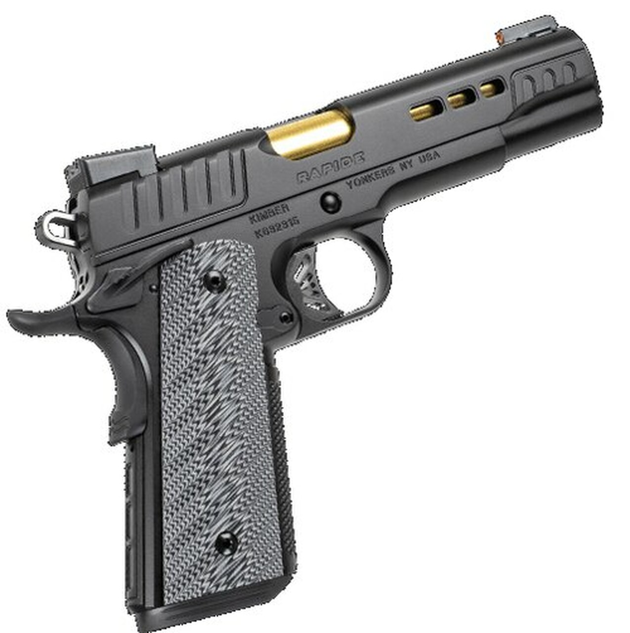 Kimber Rapide 10mm ACP, 5" Barrel, Black WavZ G10 Grips, KimPro II Slide/Frame, 8rd