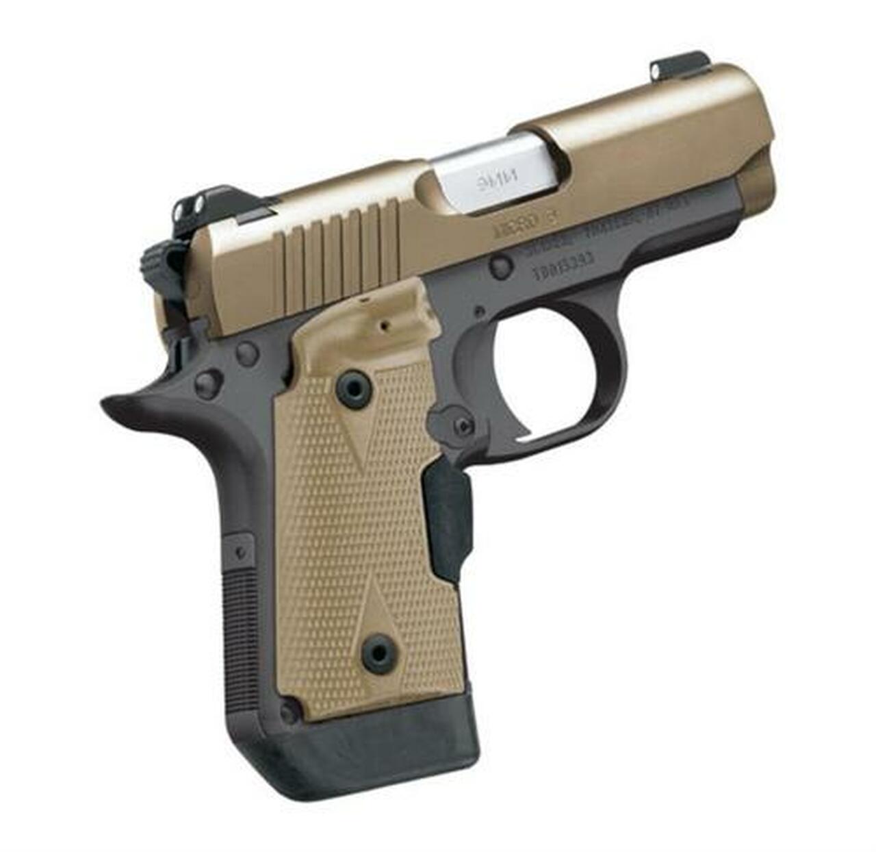Kimber Micro 9 Desert Tan Crimson Trace Laser Grip, 2 Mags 6/7 rd Mags