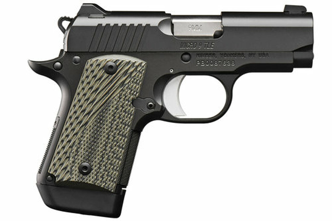 Kimber Micro 9 TLE 9mm, 4.07" Barrel, Thumb Safety, G-10 Grips, Matte Black, 7rd