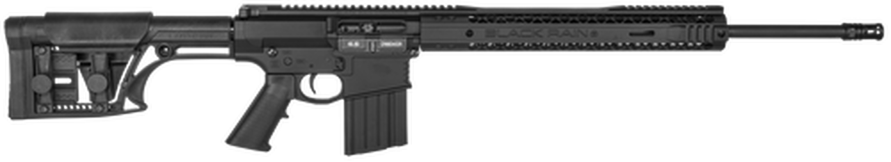 Black Rain Fallout10 6.5 Creedmoor, 22" Barrel, Luth-AR MBA-1 Black Stock, Hardcoat Anodized/Nitride, 10rd