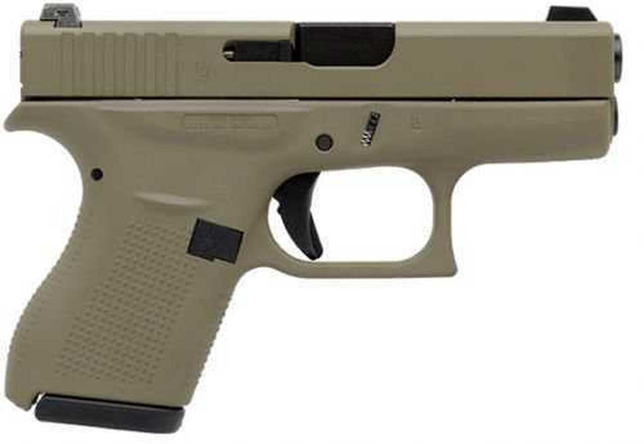 Glock G42, .380 ACP, 3.25" Barrel, 6rd, Flat Dark Earth