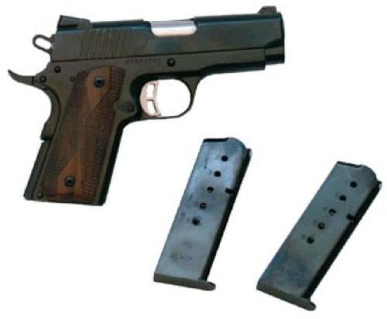 Citadel 1911 Compact 45 ACP, 3.5" Barrel/Blue Finish, Wood Grips