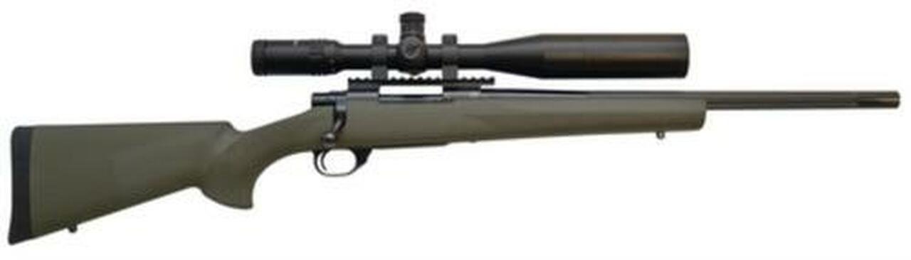 Howa Hogue/TargetMaster Combo .308 20" Heavy Fluted Barrel Green Hogue Stock 5rds, 4-16x44mm Target Master Scope Illuminated Mil-Dot Reticle and Rings