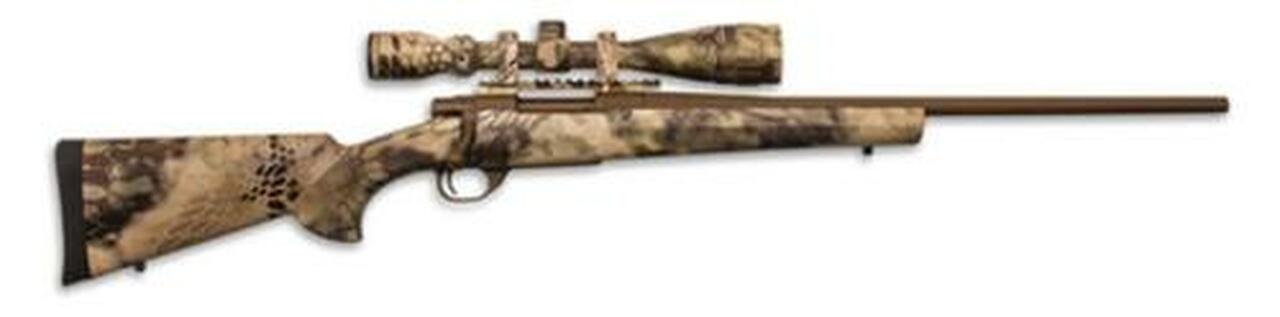 Legacy Hogue Kryptek AB Cerakote Package .270 Winchester 22" Standard Barrel Austrian Brown Cerakote Finish Synthetic Stock Kryptek Highlander Camouflage Finish With Gameking 4-16x44mm Riflescope