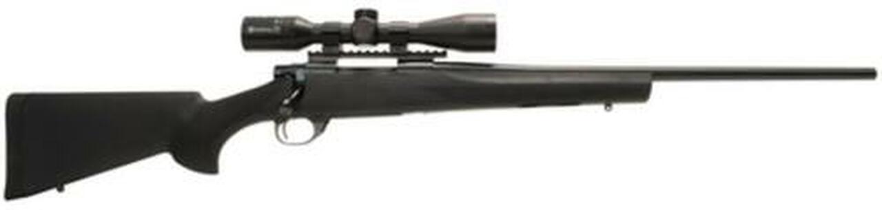 Legacy Howa/Hogue Package 6.5mm Creedmoor 22" Barrel Blue Finish Hogue Overmolded Stock Black Nikko Stirling Panamax 3-9x40mm Riflescope With Rings/Base 5rd