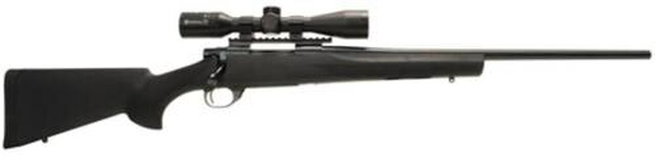 Legacy Howa/Hogue Package 7mm Rem Mag 24" Barrel Blue Finish Hogue Overmolded Stock Black Nikko Stirling Panamax 3-9x40mm Riflescope With Rings/Base 3rd