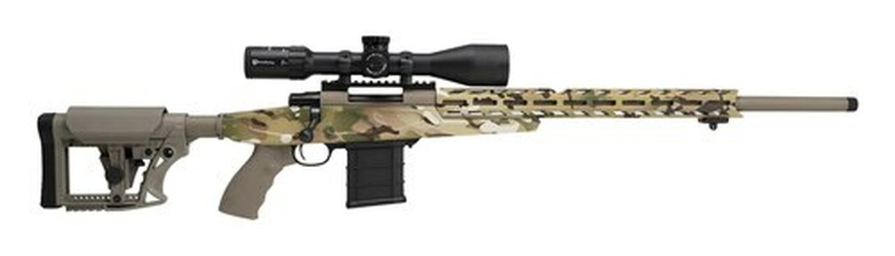 Howa APC .223 Rem Scope Combo, 20" #6 Threaded Barrel, 4-16x50mm Nikko Stirling Scope, Mag Kit, Hogue Grip, LUTH-AR MBA-4 Stock, Flat Dark Earth, 10rd