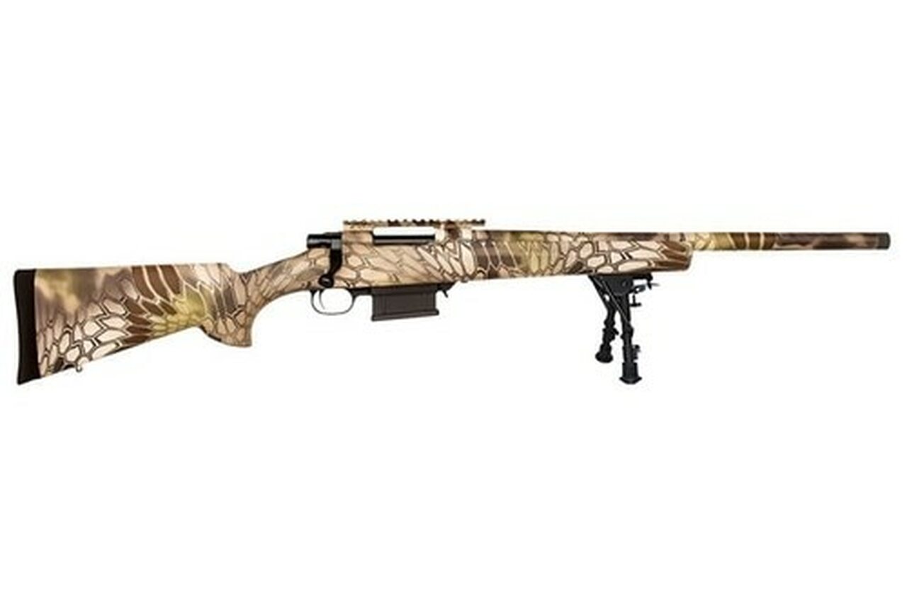 Howa Kryptek Highlander Full DIP Rifle 308 Win, 24" Threaded Barrel, 20 MOA Base, Bipod