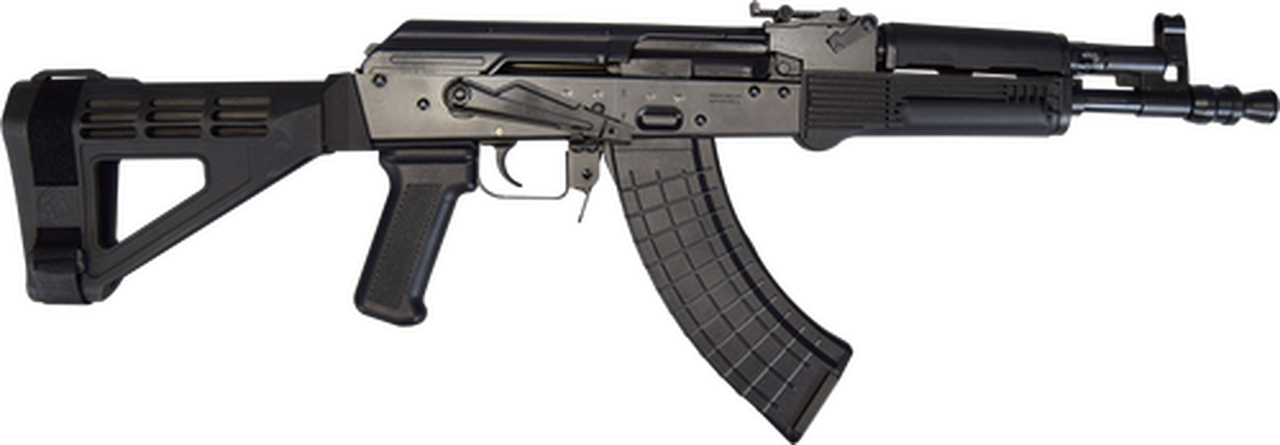 IMG HELLPUP POLISH AK PISTOL 7.62X39MM 12" Barrel W/Arm Brace 2-30RD MAGS