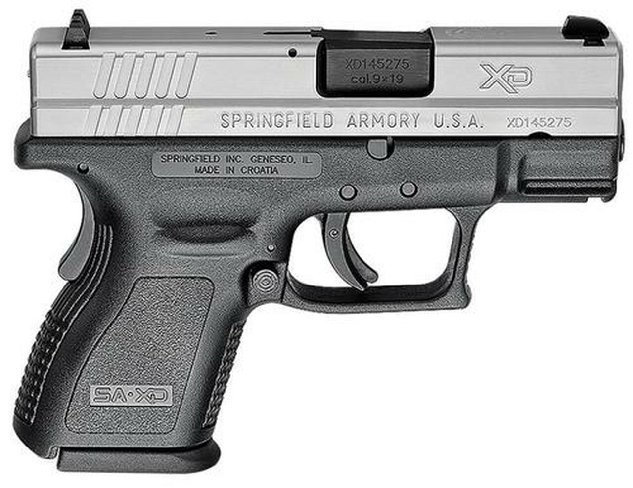 Springfield XD Sub-Compact 9mm 3" Barrel Ultra Safety Assurance Trigger, SS Slide 13