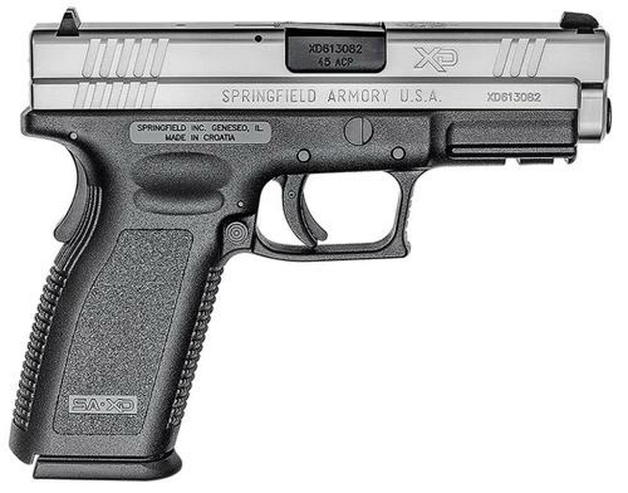 Springfield XD45 ACP 4" Barrel Dovetail Sights USA Trigger System SS Slide 13 Rd Mag