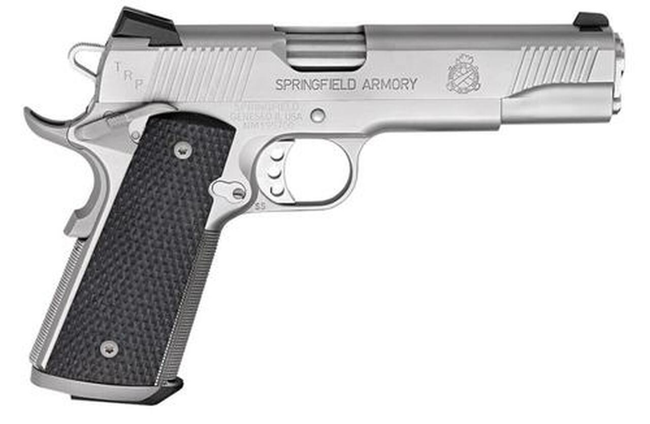 Springfield 1911, 45 ACP, 5", Black G10 Grips, Stainless, 7rd