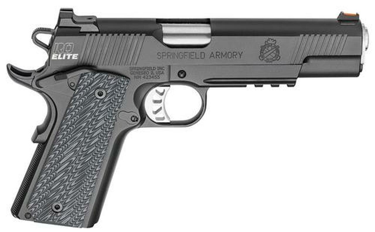 Springfield 1911 Ranger Officer Elite Operator, 45 ACP, 5", Black G10 Grips, Black, 7rd