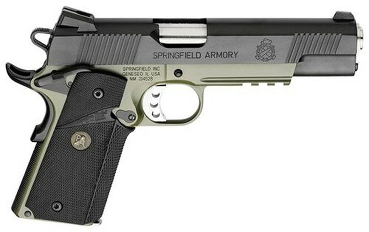 Springfield Loaded Operator MC, 45 ACP, 5", G-10 Grips, OD Green Framed