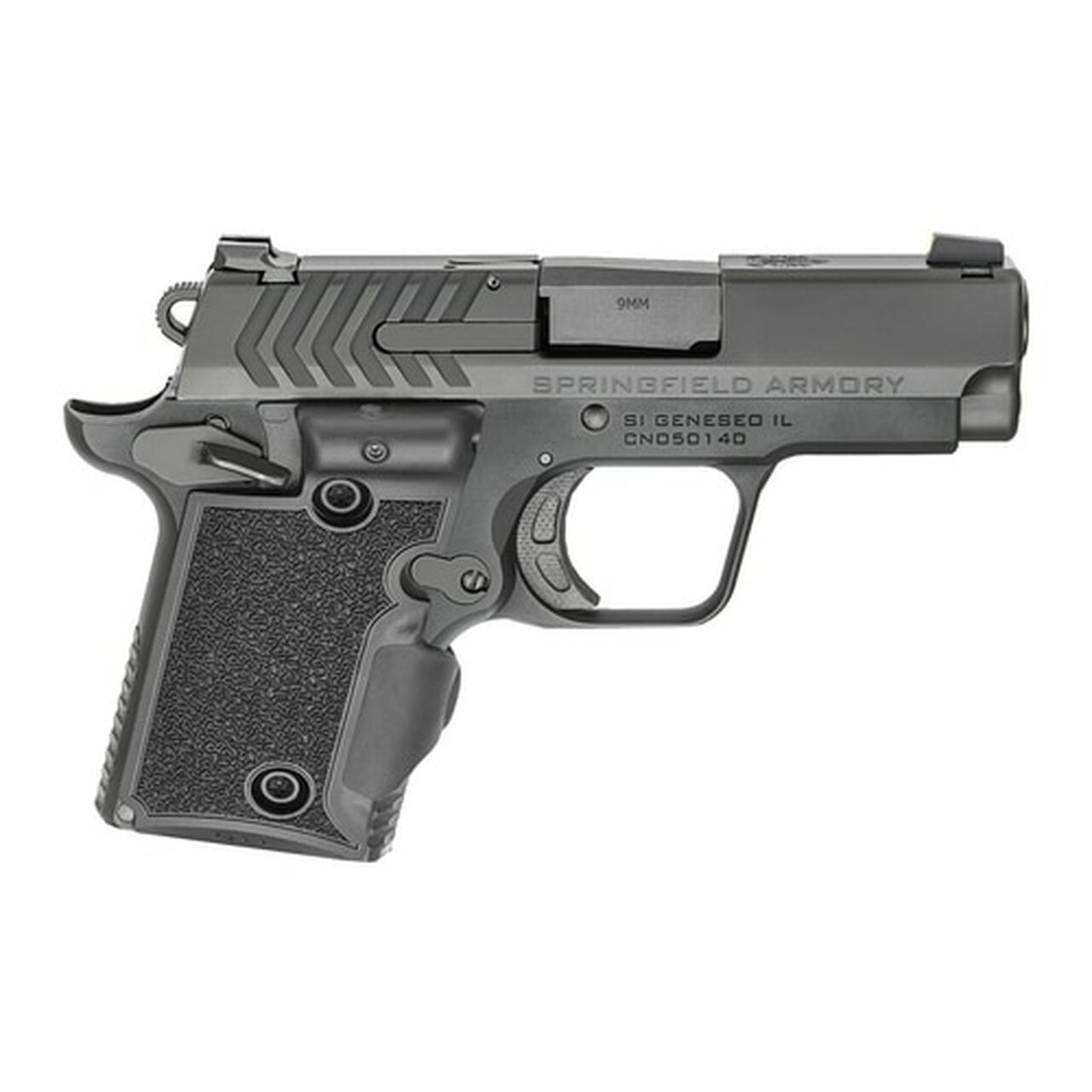 Springfield 911 Micro Compact 9MM 3" Barrel, Black, Viridian Green Laser, Tritium Night Sights 1-6Rd & 1-7Rd Mag