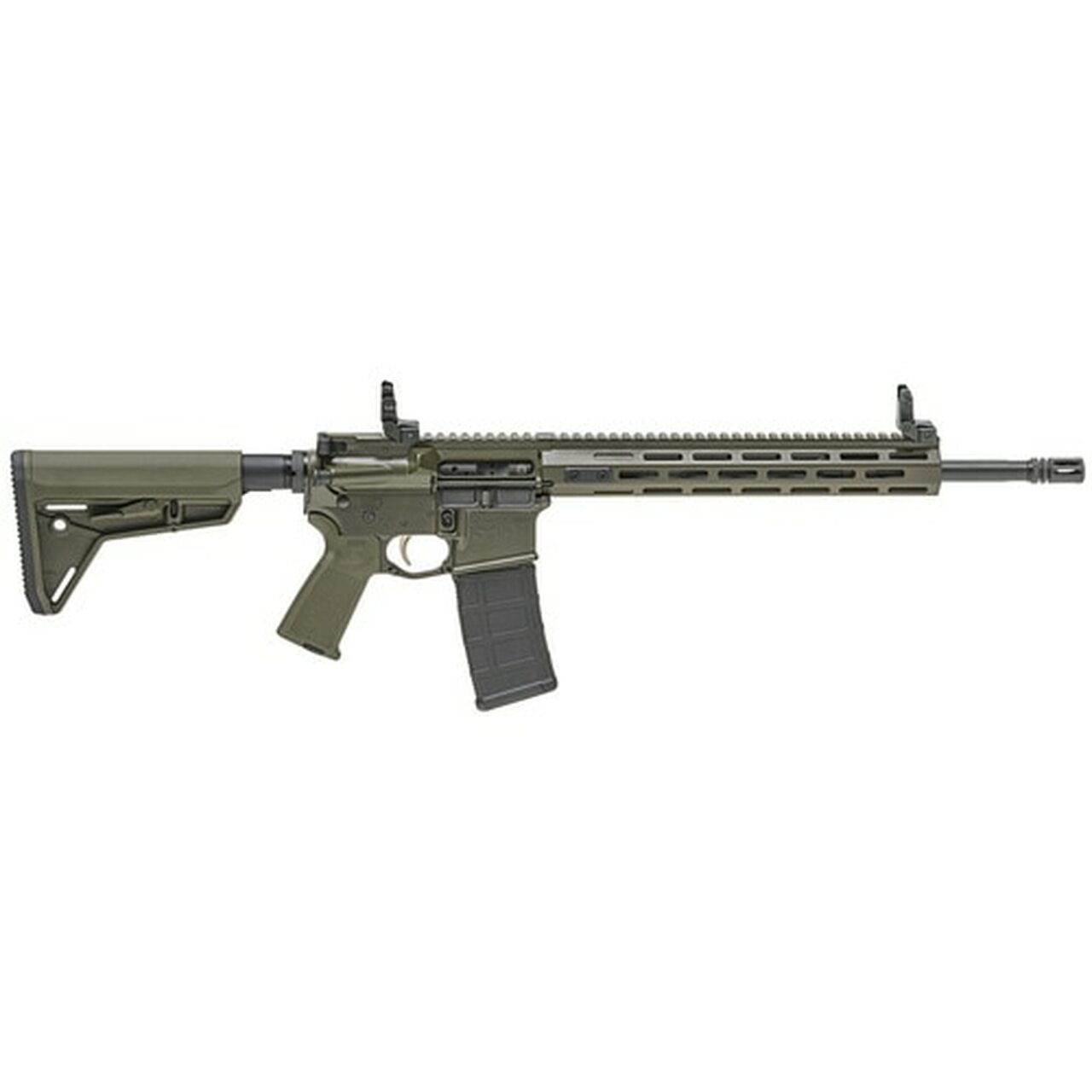 Springfield Saint AR-15 223/556 16" Barrel, OD Green Finish, M-Lok Handguard, 30Rd PMAG, Flip Up Sights, 30rd Mag