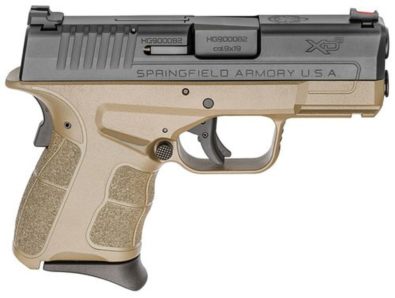 Springfield XD-S Mod.2, 9mm, 3.3" Barrel, 7rd, Flat Dark Earth, Fiber Optic Front Sight