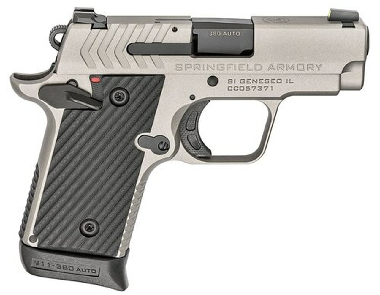 Springfield 911, .380 ACP, 2.7" Barrel, 7rd, Tritium Night Sights, Titanium Gray
