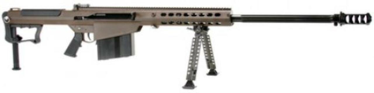 Barrett M107A1 .50 BMG, 29" Chrome Lined Fluted Barrel, Muzzle Brake, Brown Cerakoted 10rd Mag