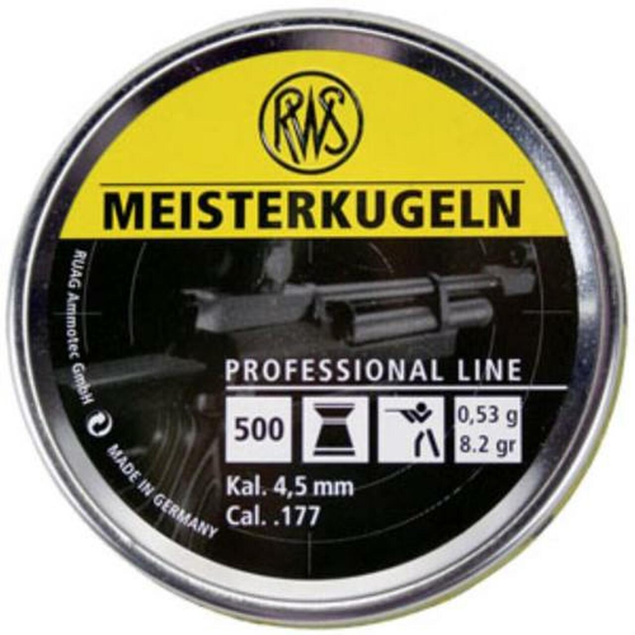 Rws Meisterkugeln Pellets 177 Flat Nose Pellets 500 Box