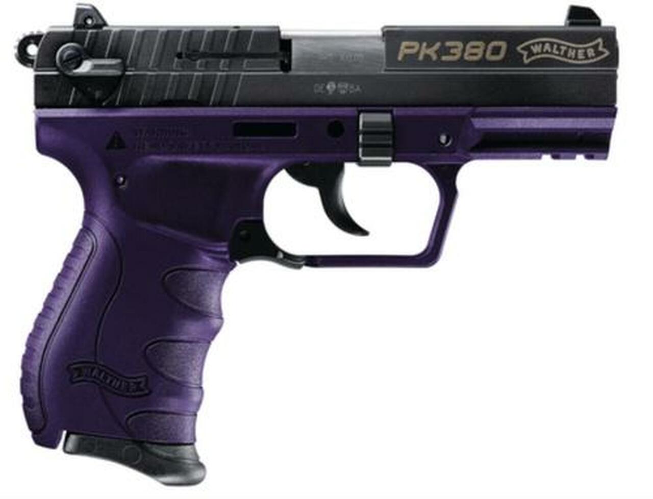 Walther PK380, .380 ACP, 3.66", 8rd, Purple with Black Slide